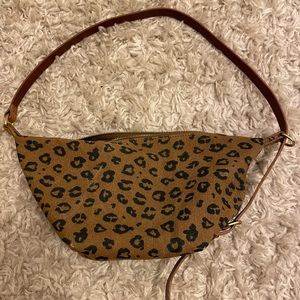 Madewell leopard canvas sling bag